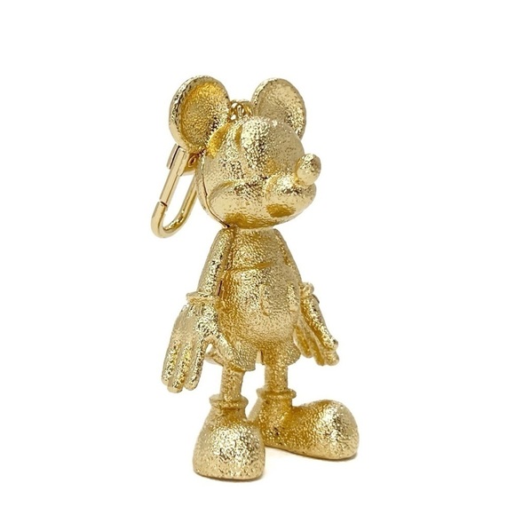Disney X Baublebar Mickey Mouse Disney Bag Charm Gold Leaf Metal Foil New in Box - Picture 1 of 9
